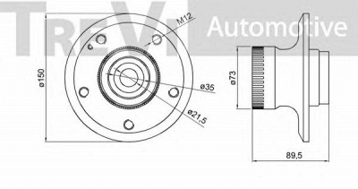 TREVI AUTOMOTIVE wb2000 -  Комплект подшипника ступицы колеса